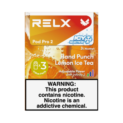 RELX Pod Pro 2 Infinity 3 Pods 3% Nicotine Bulk Buy Wholesale - Hand Punch Lemon Ice Tea