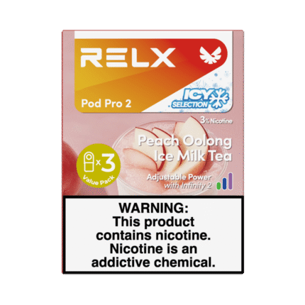 RELX Pod Pro 2 Infinity 3 Pods 3% Nicotine Bulk Buy Wholesale - Peach Oolong Ice Milk Tea
