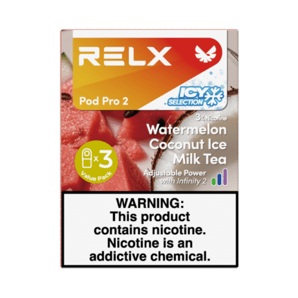 RELX Pod Pro 2 Infinity 3 Pods 3% Nicotine Bulk Buy Wholesale - Watermelon Coconut Ice Milk Tea